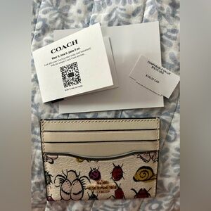 Coach Cream  Card Holder nwt
